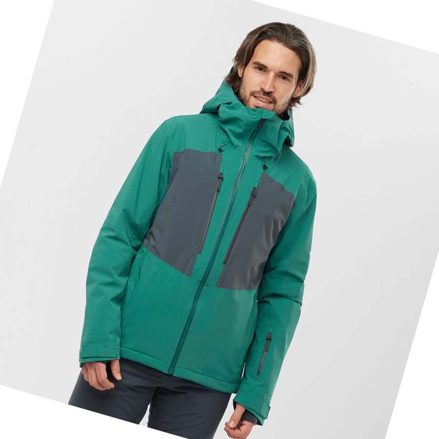 Chaquetas De Esquí Salomon HIGHLAND Hombre Verdes | MX 3345GSO